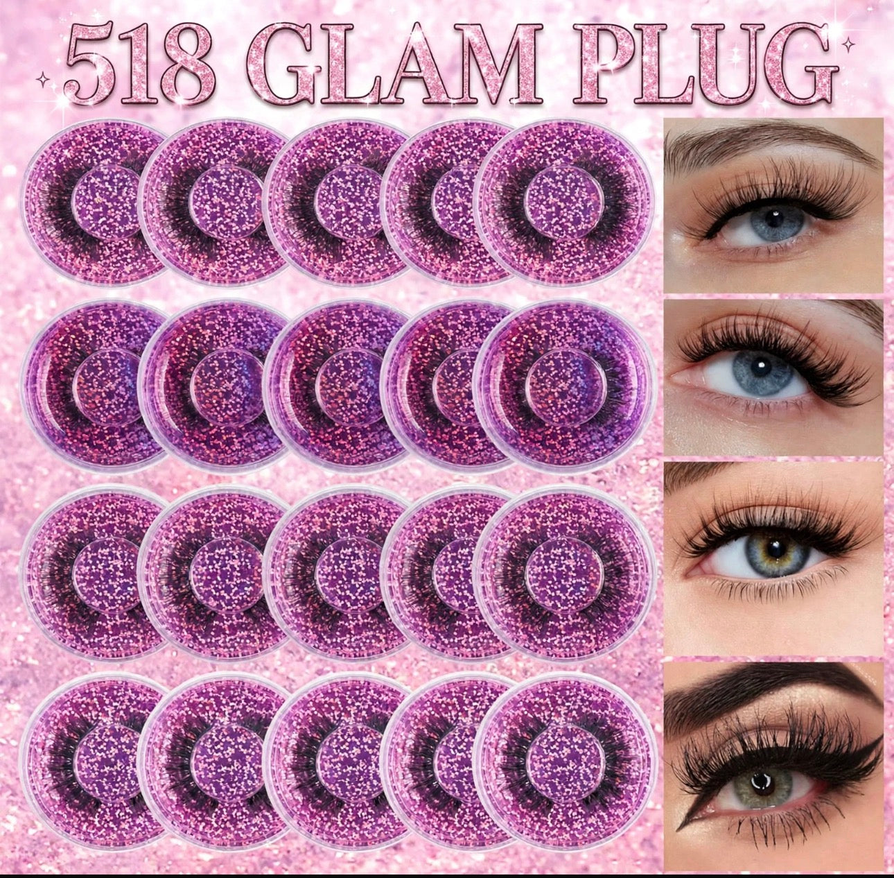 518 BADDIE LASH - Glitter Edition (3 Pack)